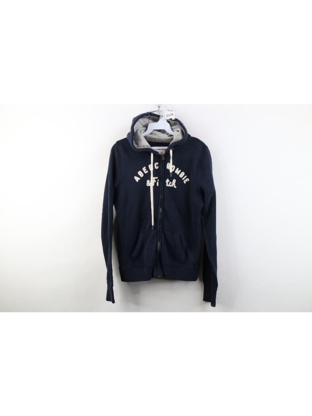 Vintage 90s Y2K Abercrombie & Fitch Womens Large Babydoll Full Zip Hoodie Blue